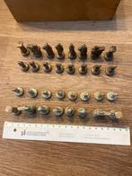 Antiek Bronzen Schaakspel met - Uniek Object, Antiek en Kunst, Ophalen of Verzenden