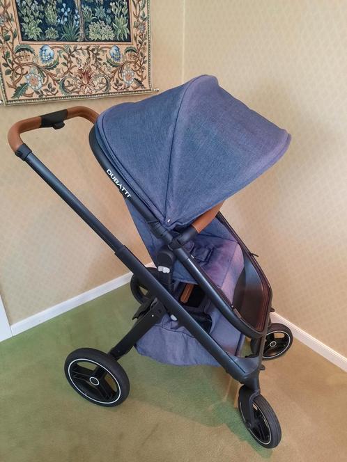 Combi Kinderwagen Dubatti - blauw, Kinderen en Baby's, Kinderwagens en Combinaties, Gebruikt, Combiwagen, Overige merken, Verstelbare duwstang