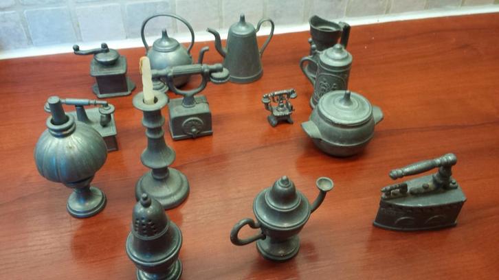 Tinnen Miniaturen voor Letterbak, Antiek en Kunst, Antiek | Tin, Ophalen of Verzenden