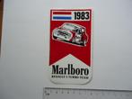 sticker oud MARLBORO Renault 5 turbo race team lindeman, Verzamelen, Verzenden, Zo goed als nieuw, Bedrijf of Vereniging