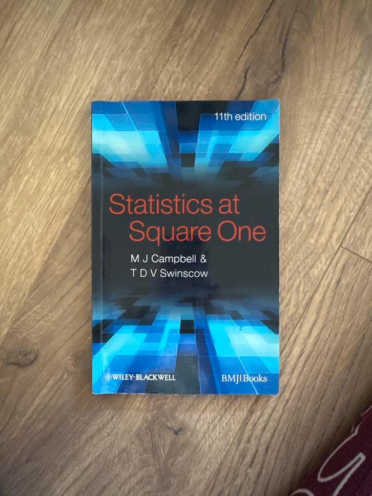 Statistics at Square One - 11th Edition, Boeken, Studieboeken en Cursussen, Zo goed als nieuw, HBO, Beta, Ophalen of Verzenden