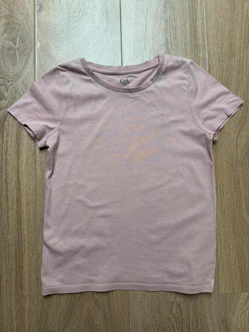 C&A meisjes t-shirt lichtroze maat 140, Kinderen en Baby's, Kinderkleding | Maat 140, Gebruikt, Meisje, Shirt of Longsleeve, Ophalen of Verzenden