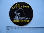 sticker oud ALbatros hengelsport zwart vissen retro, Verzenden, Zo goed als nieuw, Bedrijf of Vereniging