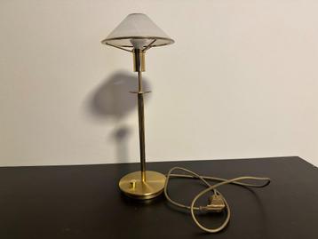 Vintage Gouden Lamp met Melkglazen Kap – E14 Fitting – 48 cm beschikbaar voor biedingen