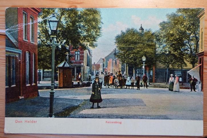 Oude ansichtkaart Den Helder - Keizerbrug, Verzamelen, Ansichtkaarten | Buitenland, Gelopen, België en Luxemburg, Voor 1920, Ophalen of Verzenden