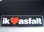 sticker ik hou van asfalt weg wegen autobaan autorijden, Verzenden, Zo goed als nieuw, Auto of Motor