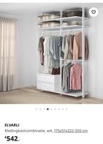 Te koop: IKEA ELVARLI kledingkastcombinatie – wit, Ophalen of Verzenden, Zo goed als nieuw, 25 tot 50 cm