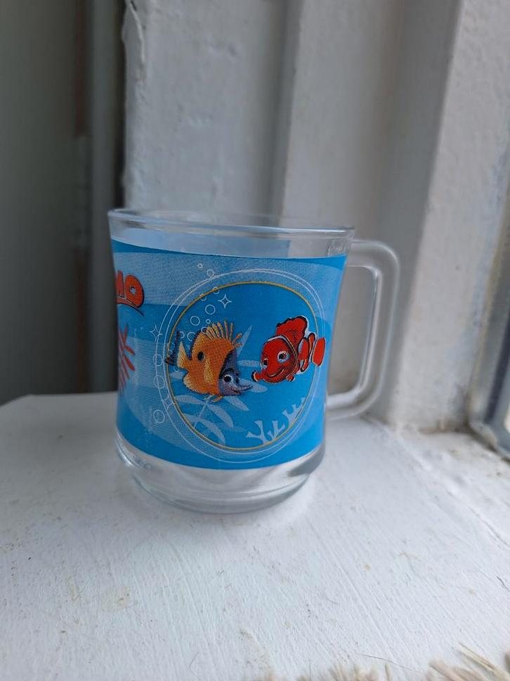 Vintage Finding Nemo mok – Disney Pixar – Duralex, Verzamelen, Disney, Zo goed als nieuw, Servies, Overige figuren, Ophalen of Verzenden