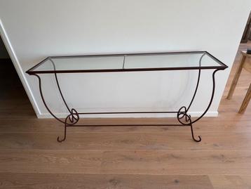 Hoge kwaliteit glazen consoletafel beschikbaar voor biedingen