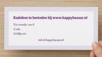 Kadobon Happybazaar vanaf 7,50 euro, Ophalen of Verzenden, Nieuw