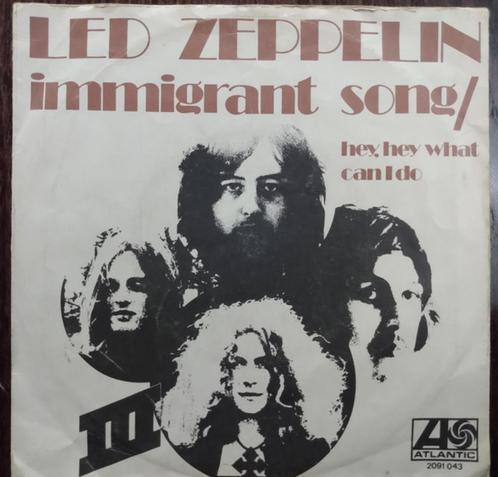 Single vinyl  LED ZEPPELIN – Immigrant Song (1970 - NL), Cd's en Dvd's, Vinyl Singles, Gebruikt, Single, Rock en Metal, 7 inch