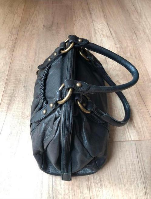 Bk-y ZGAN zwart leren hand/schoudertasje, Sieraden, Tassen en Uiterlijk, Tassen | Damestassen, Zo goed als nieuw, Schoudertasje