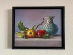 Schilderij stilleven appels en een vaas. Hans Habraken.