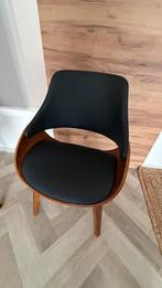 Eetkamerstoelen (3) walnoothout met PU leer, Huis en Inrichting, Ophalen, Leer, Zo goed als nieuw, Drie