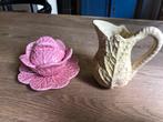 Keramiek koolblad servies 2X, Ophalen of Verzenden