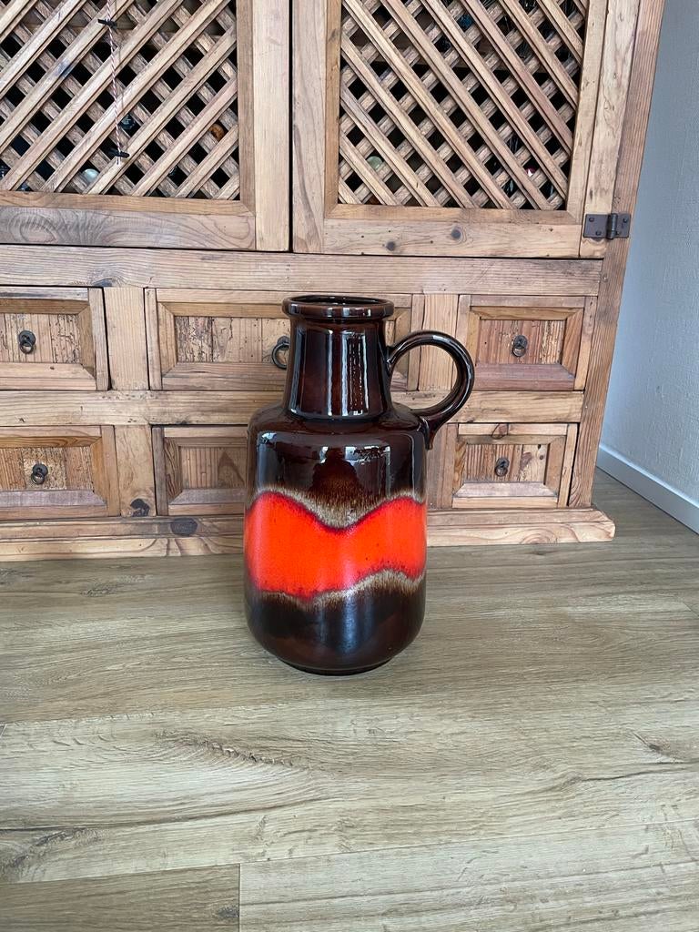 Vintage West Germany Vaas - Prachtig Design!, Ophalen, Gebruikt, Overige kleuren, Aardewerk of Porselein