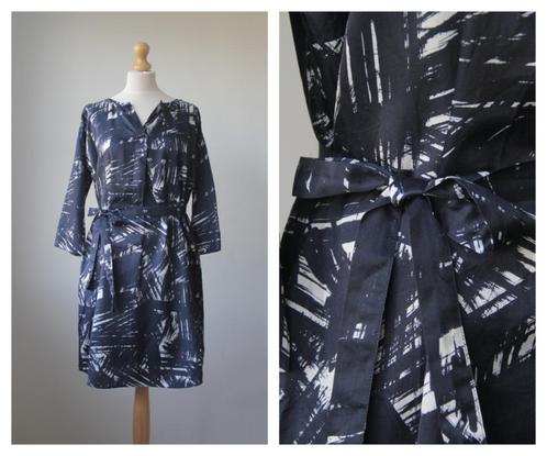 No Man's Land - hele mooie jurk / blauw zijde / maat 38, Kleding | Dames, Jurken, Zo goed als nieuw, Maat 38/40 (M), Blauw, Boven de knie
