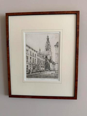 Breda Etsen Serie (3) - Ingelijst beschikbaar voor biedingen