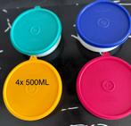 Vintage Tupperware Bakjes met Deksel - Set van 4, Ophalen of Verzenden, Gebruikt, Blauw, Bak of Kom