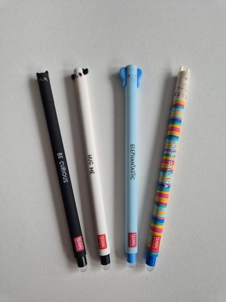 Legami uitwisbare pennen Panda, Olifant, Lama en Kat, Verzamelen, Pennenverzamelingen, Nieuw, Overige typen, Overige merken, Ophalen of Verzenden