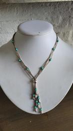 Navajo liquid sterling turkoois beads ketting, Sieraden, Tassen en Uiterlijk, Ophalen of Verzenden, Zilver