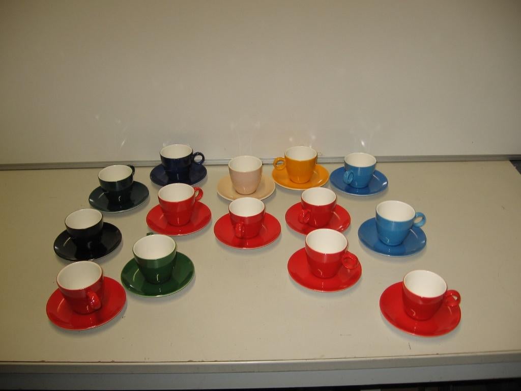 Koffie Kop & Schotel 14 stuks, Huis en Inrichting, Keuken | Servies, Ophalen of Verzenden, Zo goed als nieuw, Overige stijlen