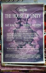 Houseparty poster uit 1992 The House of Unity in Arnhem, Verzamelen, Ophalen of Verzenden, Gebruikt, Rechthoekig Staand