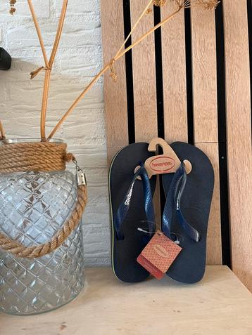 37 38 Flipflops Brasil Logo havaianas nieuw navy blue beschikbaar voor biedingen