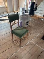 Antieke stoelen set (4) - jaren '20, groen velours, Ophalen, Gebruikt, Overige kleuren, Vier