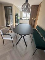 Zwarte Fenix Nero Ingo ovale eettafel 220x100cm, Huis en Inrichting, Ophalen, 200 cm of meer, 50 tot 100 cm, Zo goed als nieuw