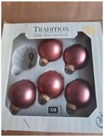 Roze kerstballen in doos h, Diversen, Kerst, Tradition, Onbekend, Ophalen of Verzenden, Zo goed als nieuw