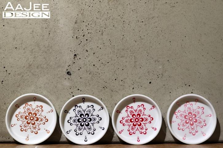 4 x Maastricht Porselein – Petit four schaaltjes – Stippen, Antiek en Kunst, Antiek | Porselein, Ophalen of Verzenden