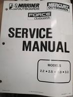 Mariner/Mercury/Force Buitenboordmotor Service Manual, Watersport en Boten, Ophalen of Verzenden, Gebruikt, Boek of Waterkaart
