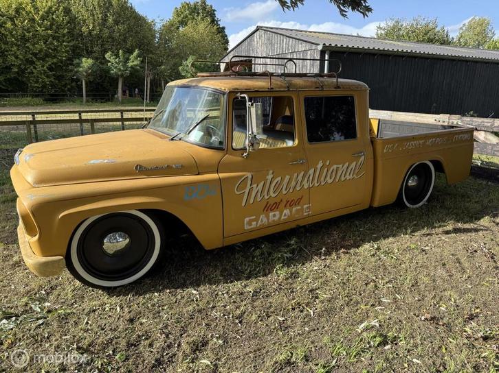 1961 International Harvester Crewcab Shortbed V8 AUT, Auto's, Oldtimers, Bedrijf, Te koop, Lederen bekleding, Overige merken, Benzine