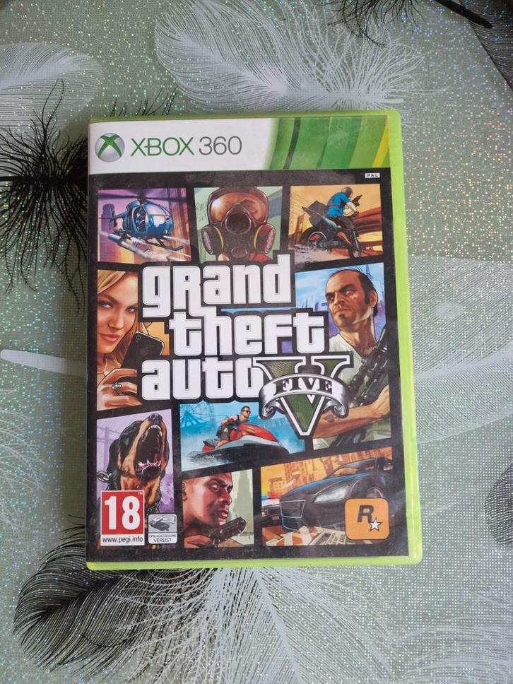 GTA V Xbox 360 Game + originele map, Spelcomputers en Games, Games | Xbox 360, Zo goed als nieuw, Avontuur en Actie, 1 speler