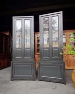 Set franse vitrinekasten | Hoge zwarte buffetkasten #2485, Huis en Inrichting, Kasten | Buffetkasten, Niet ingevuld, 200 cm of meer