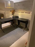Black L-Shaped Desk, Huis en Inrichting, Bureaus, Gebruikt, Ophalen, Bureau