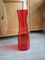 Grote rode vaas van glas, Minder dan 50 cm, Glas, Ophalen of Verzenden, Zo goed als nieuw