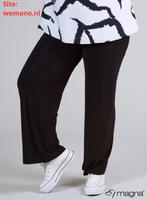 Magna Flare Legging D-03 Zwart, Womano, Grote Maten 40-58, Kleding | Dames, Verzenden, Zwart, Nieuw, Magna