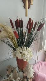 Vaas met duikers en riet pluimen, Ophalen, Zo goed als nieuw, Binnen