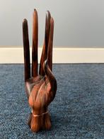 Vintage indonesisch houtsnijwerk hand, Antiek en Kunst, Kunst | Beelden en Houtsnijwerken, Ophalen of Verzenden