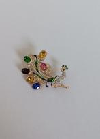 Pauw broche, Sieraden, Tassen en Uiterlijk, Broches, Overige materialen, 4 tot 7 cm, Overige kleuren, Nieuw