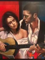 Olieverfschilderij - Muziek en Intimiteit, Ophalen of Verzenden