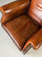 Schapenleren Wingback oorfauteuil klassiek, Huis en Inrichting, Fauteuils, Ophalen, Gebruikt