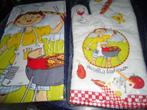 schort en ovenwant wit met motief, Huis en Inrichting, Keuken | Textiel, Ophalen of Verzenden, Nieuw, Wit, Schort