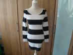 Leuk gestreepte longsleeve / maat 36 / zwart-wit, H&M, Zwart, Ophalen of Verzenden, Zo goed als nieuw