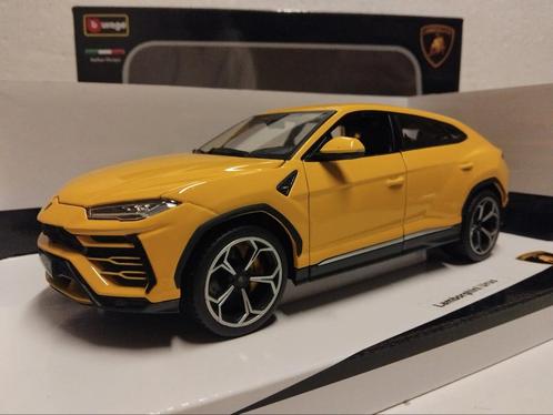Lamborghini Urus suv yellow geel Bburago metal 1:18 KRD, Hobby en Vrije tijd, Modelauto's | 1:18, Zo goed als nieuw, Auto, Bburago