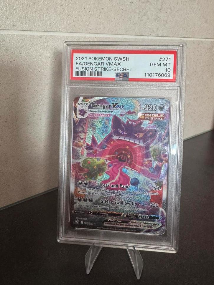 Te koop Gengar Vmax Alt art 271 PSA10, Hobby en Vrije tijd, Verzamelkaartspellen | Pokémon, Zo goed als nieuw, Ophalen