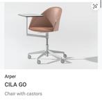 2x Arper Cila Go Lederen Bureaustoelen - Nieuwstaat!, Ophalen, Bruin, Zo goed als nieuw, Bureaustoel
