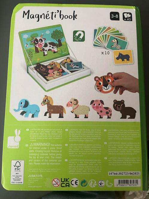 Janod Magneti'book Dieren Puzzel, Kinderen en Baby's, Speelgoed | Educatief en Creatief, Zo goed als nieuw, Puzzelen, Ophalen
